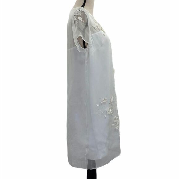 TED Baker Findon Ivory Embellished Floral Dress - Picture 4 of 14